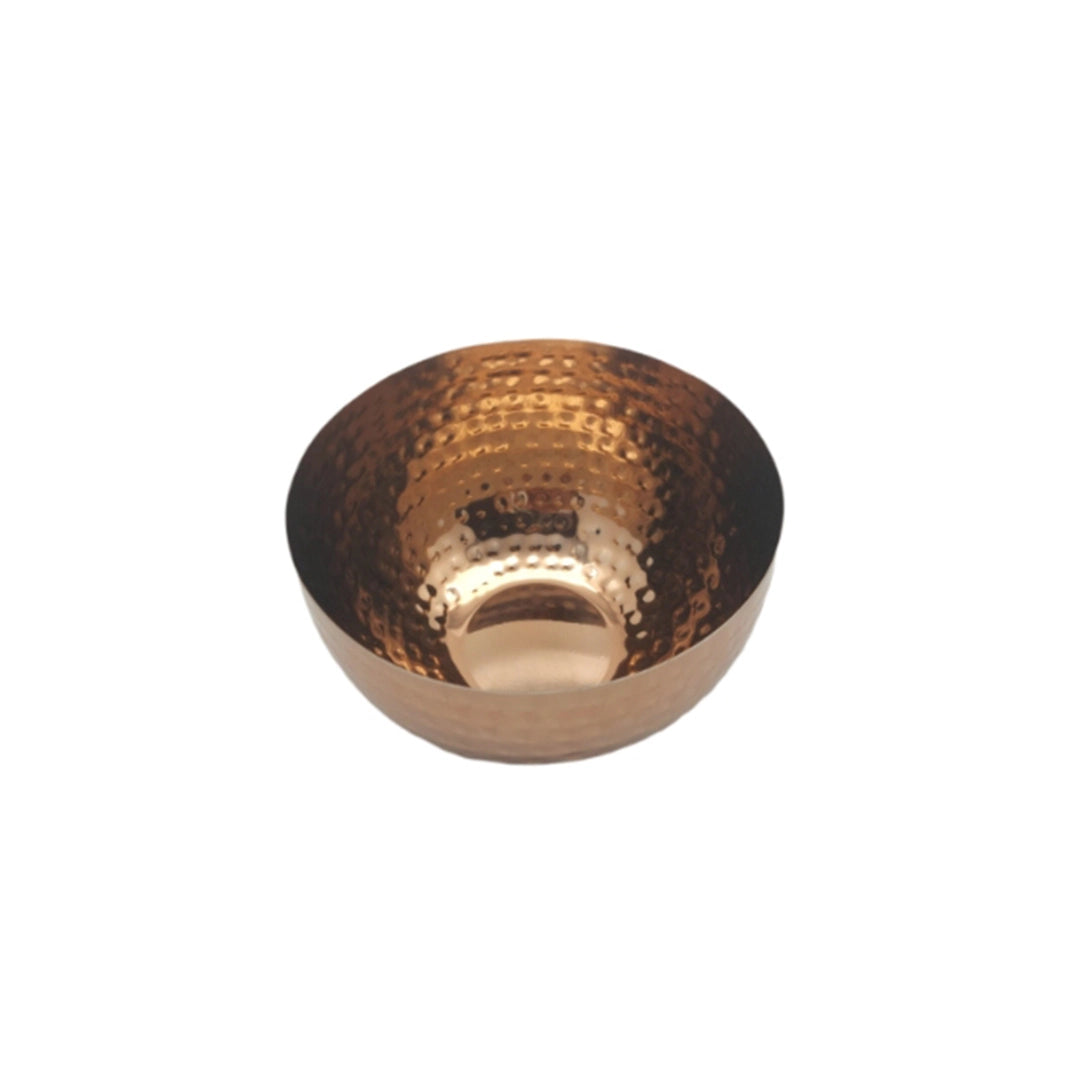 CIOTOLA 15CM H8 INOX/RAME MARTELLATO