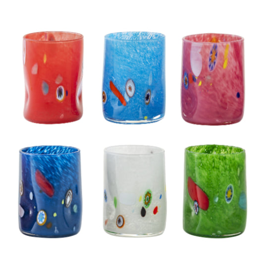 SET 6 BICCHIERI 28CL MIX COLOR MURRINA