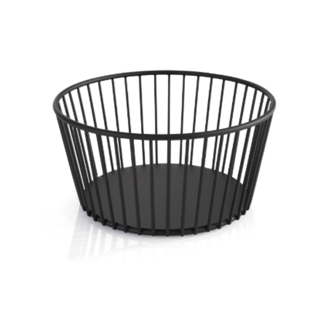 CESTINO METALLO 20CM 8,5H NERO