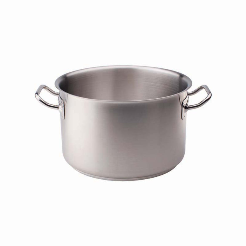 CASSERUOLA ALTA INOX 40CM 25H 2 MANICI