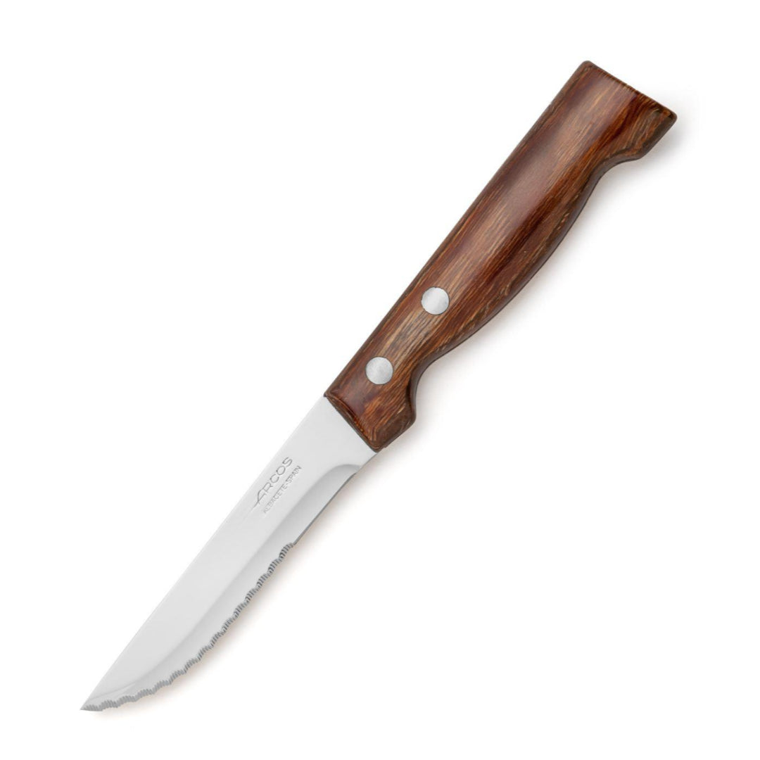 COLTELLO BISTECCA STEAK MANICO LEGNO