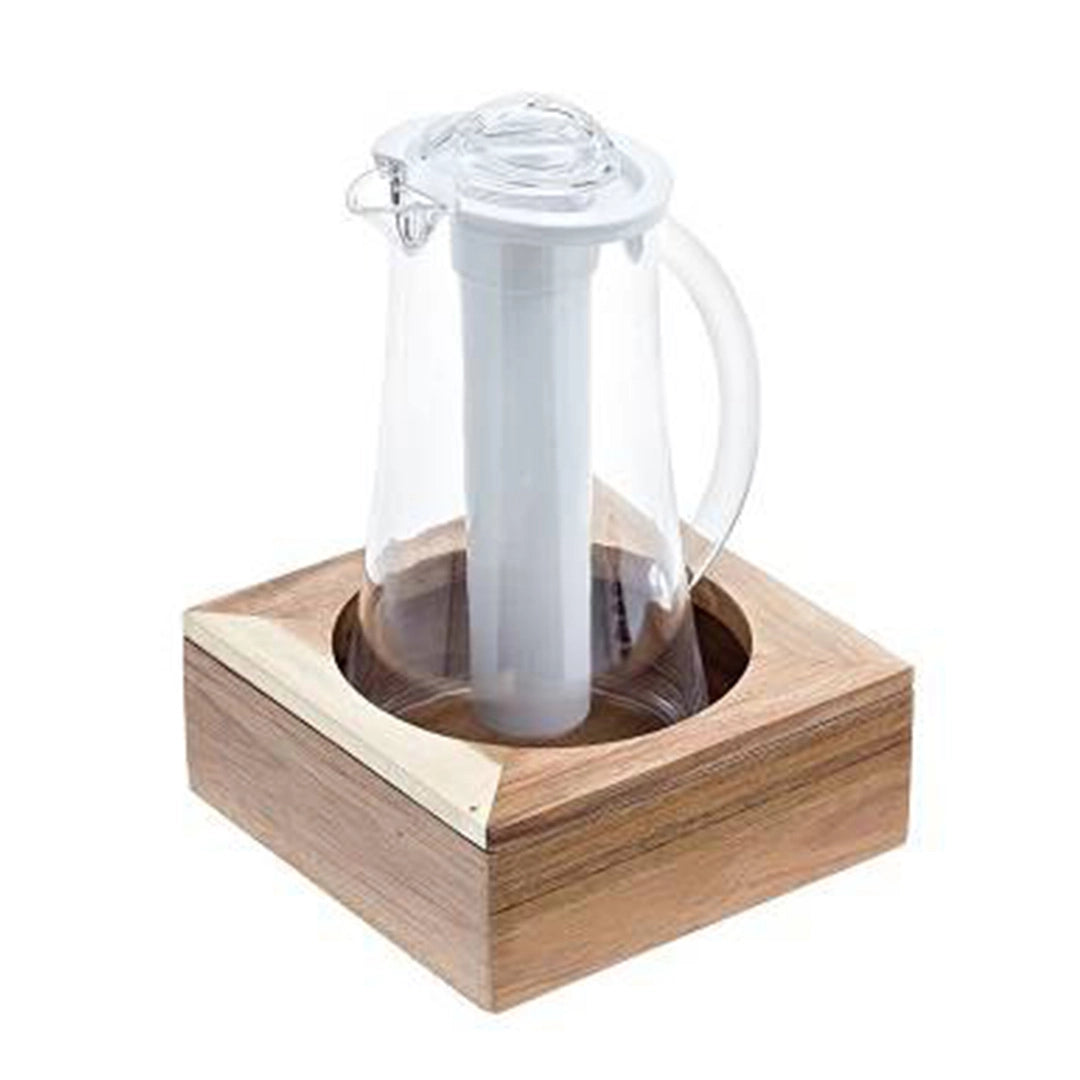 SET CARAFFA C/COP.BUFFET C/BASE LEGNO